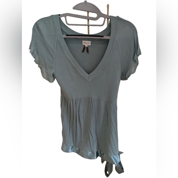 Dynamite Light Green V-Neck Top – US XS - Picture 1 of 6